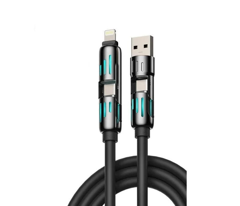 4-in-1 Multi USB Charging Cable – Universal Multi-Connector Cable for Multiple Devices