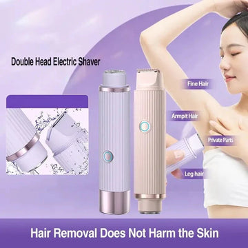 Double Head Electric Shaver for Men – Portable Rechargeable Face & Beard Trimmer